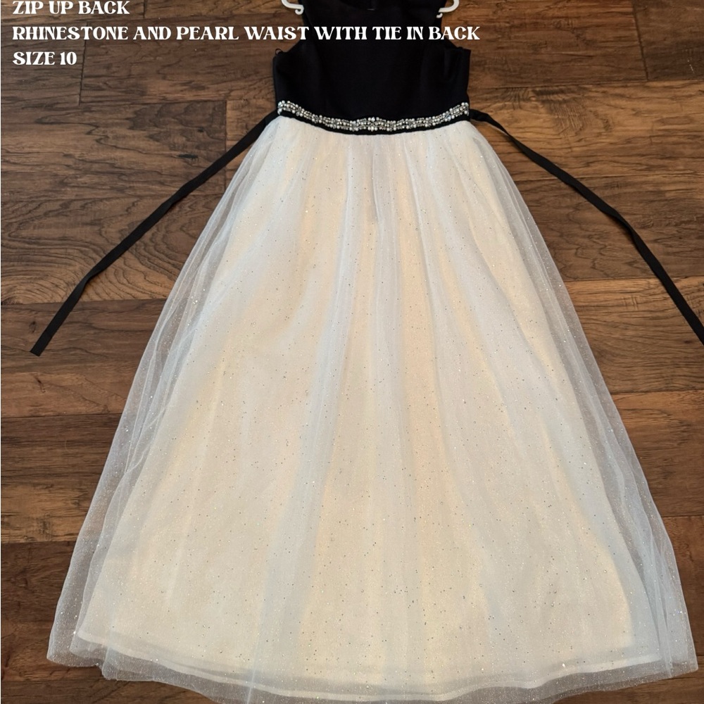 Elegant Black and White Kids Dress